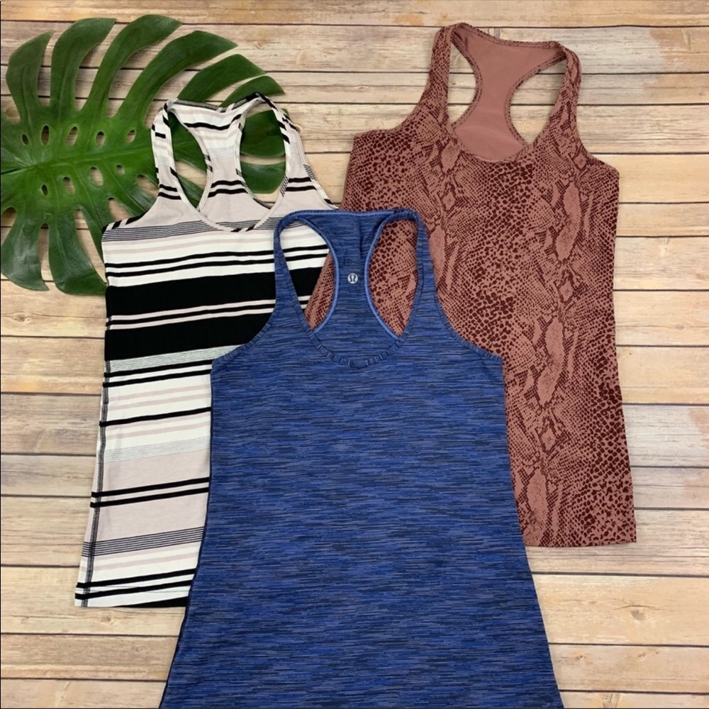 Bundle - 3 Lulu Lemon Cool Racerback tank tops